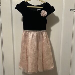Jona Michelle Black and Pink Fit and Flare Dress for Weddings